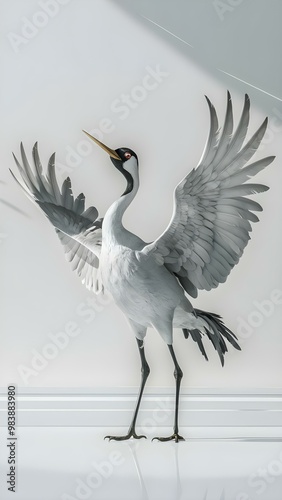 Crane ready to fly photo