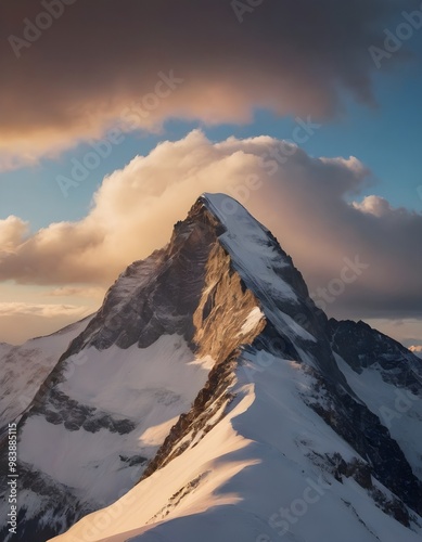  Sunset Over the Mountain Peak