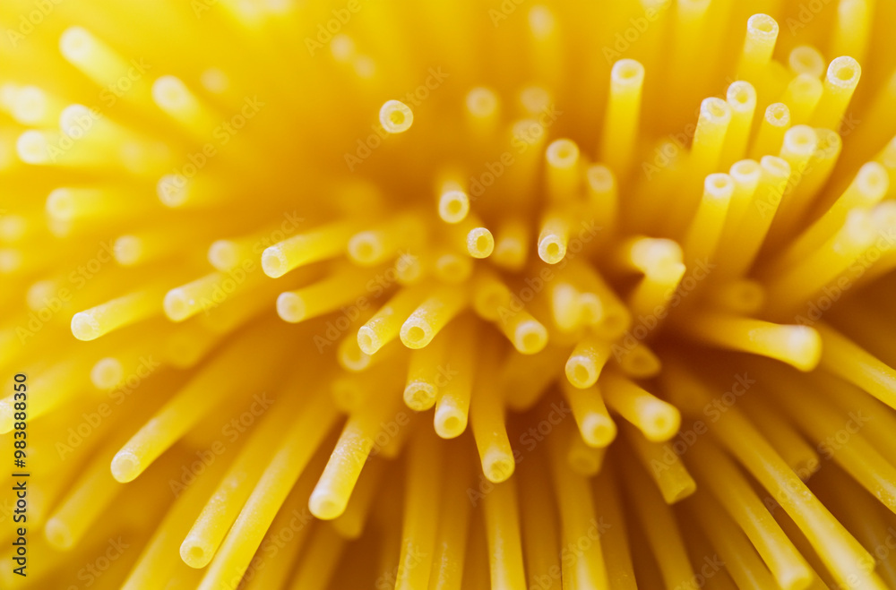 A close-up of spaghetti viewed from above A close-up of spaghetti viewed from above