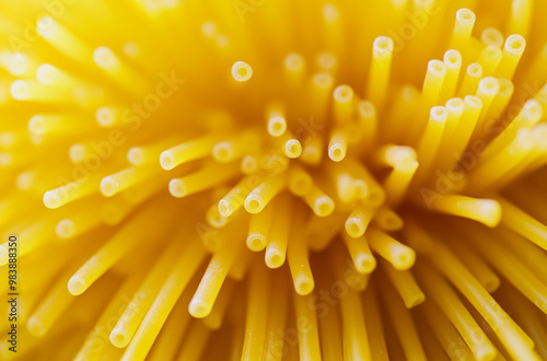 A close-up of spaghetti viewed from above photo