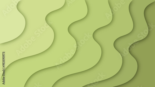 Abstract paper cut shape wave background