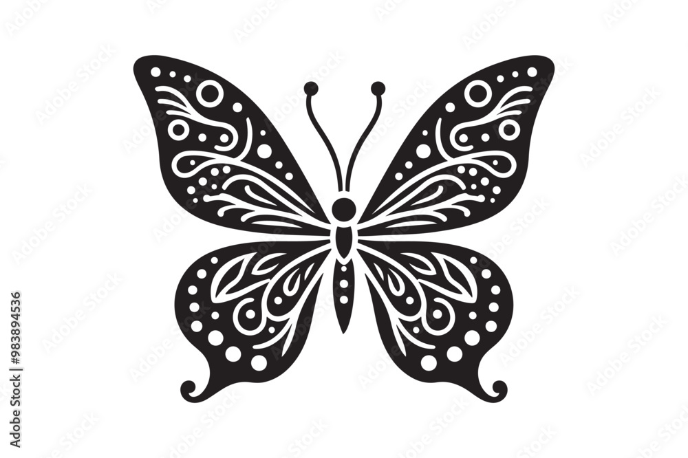 Butterfly vector art silhouette illustration Butterfly vector art silhouette illustration