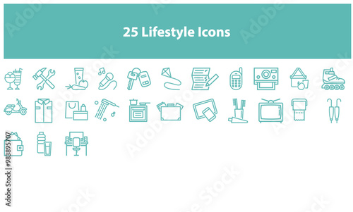 Collection of 25 Lifestyle Icons