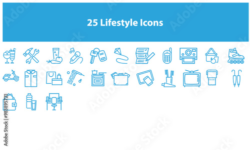 Collection of 25 Lifestyle Icons