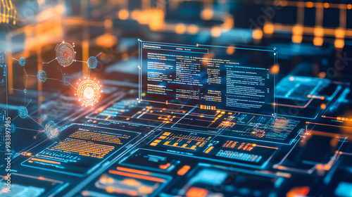 Artificial Intelligence in Document Analysis, the role of artificial intelligence in document analysis with an image portraying machine learning algorithms extracting data from unstructured documents, photo