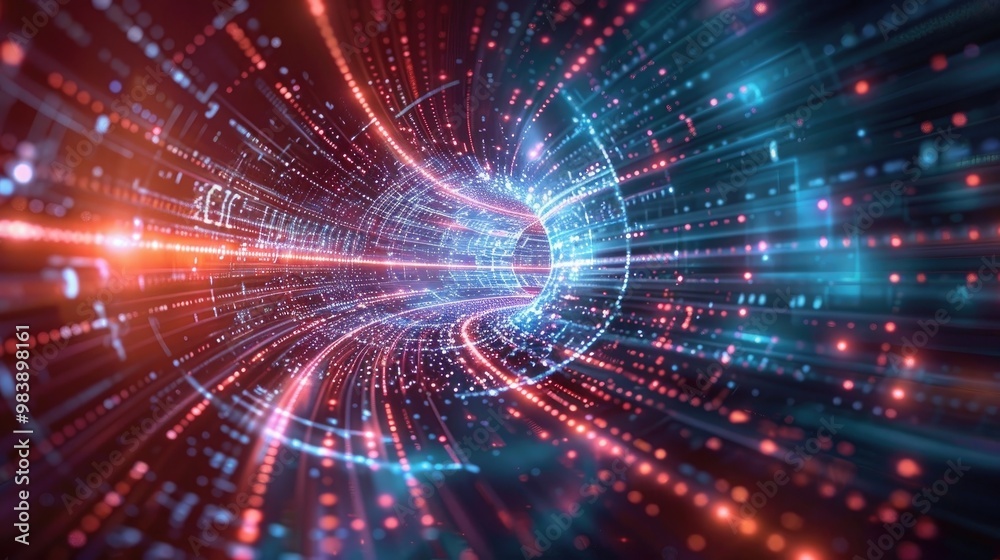 Obraz premium Quantum computing translated into practical technological advancements