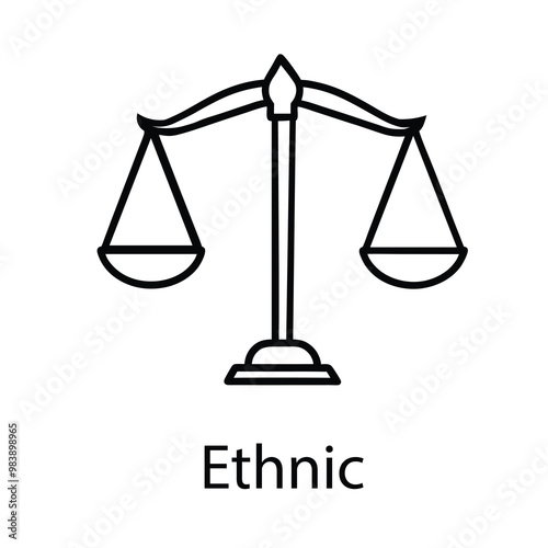 Ethics concept line icon. Simple element illustration. Ethics, law, dignity amd justice concept outline symbol design