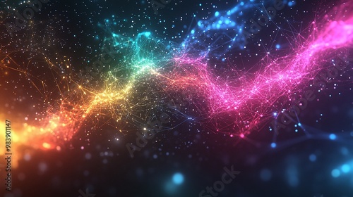 Wallpaper Mural A vibrant spectrum of colors in a cosmic swirl, evoking a sense of energy and creativity in a digital space. Torontodigital.ca