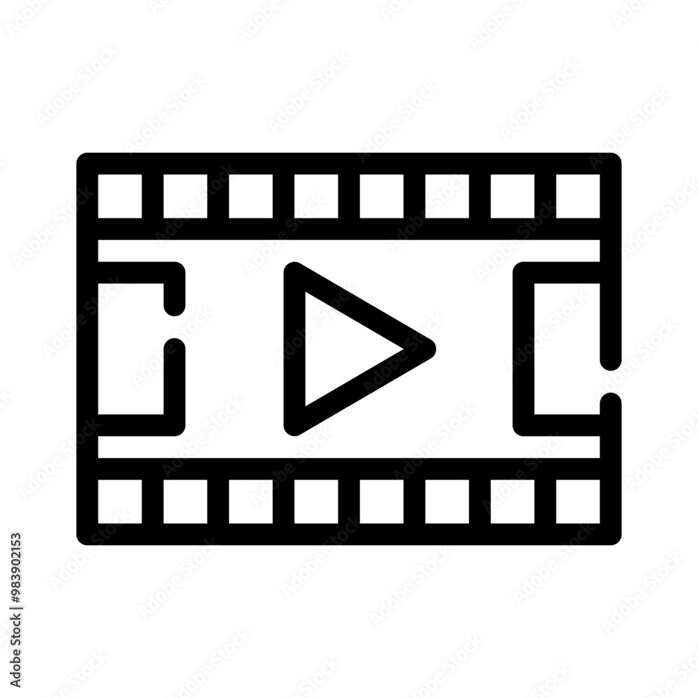 Fototapeta premium film line icon