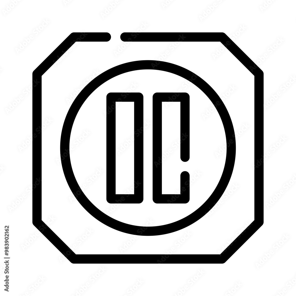 pause line icon