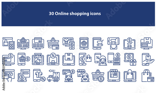 30 Online Shopping Icons Collection
