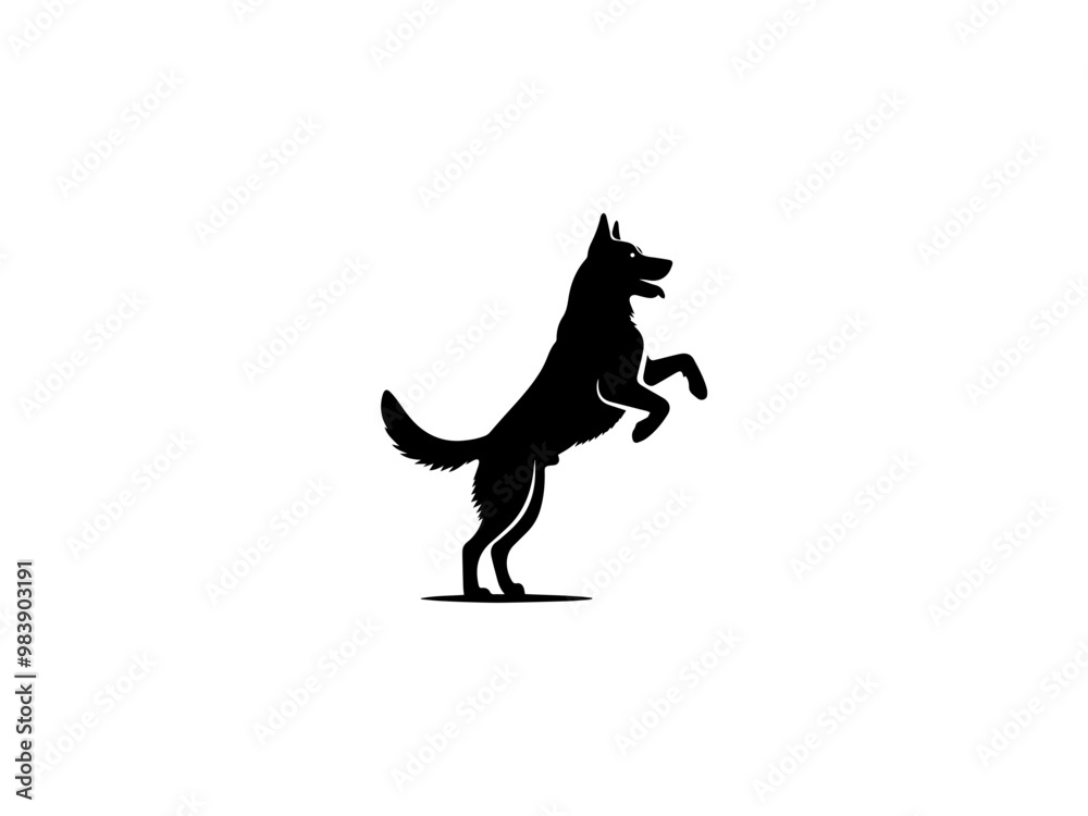Dog Silhouette clip art line art vector black color silhouette and white background. Dog Silhouette clip art line art vector black color silhouette and white background.