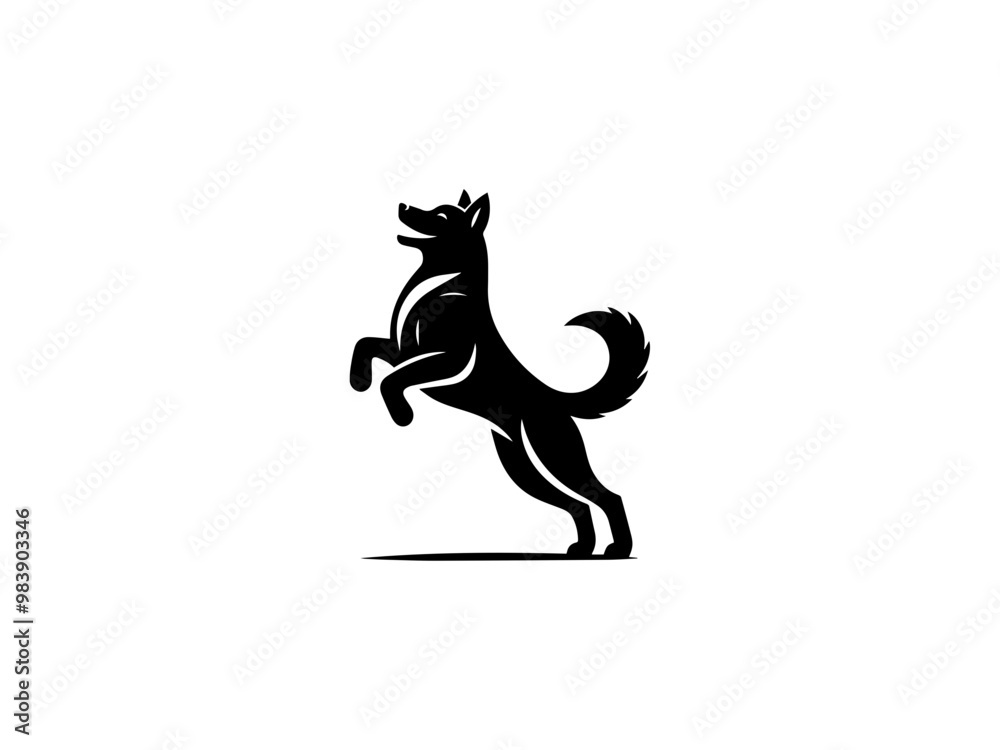 Dog Silhouette clip art line art vector black color silhouette and white background. Dog Silhouette clip art line art vector black color silhouette and white background.