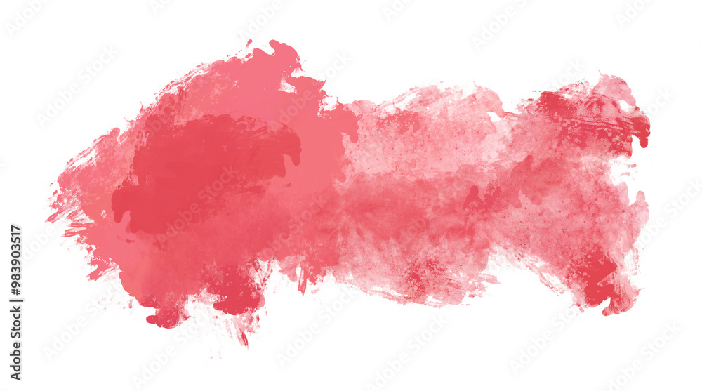 Obraz premium Pink or red watercolor background. Artistic hand drawn. Isolated on white background.