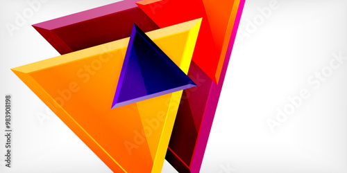 Free Download Abstract background - glossy triangles. Vector Illustration For Wallpaper, Banner, Background, Card, Book Illustration, landing page - GFXLoad