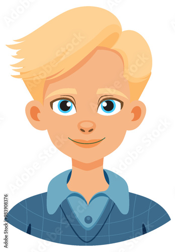 Blonde Boy with Blue Eyes