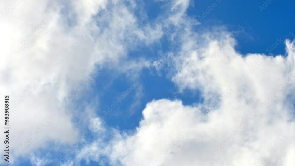 animated video recording of clouds and blue sky animated video recording of clouds and blue sky