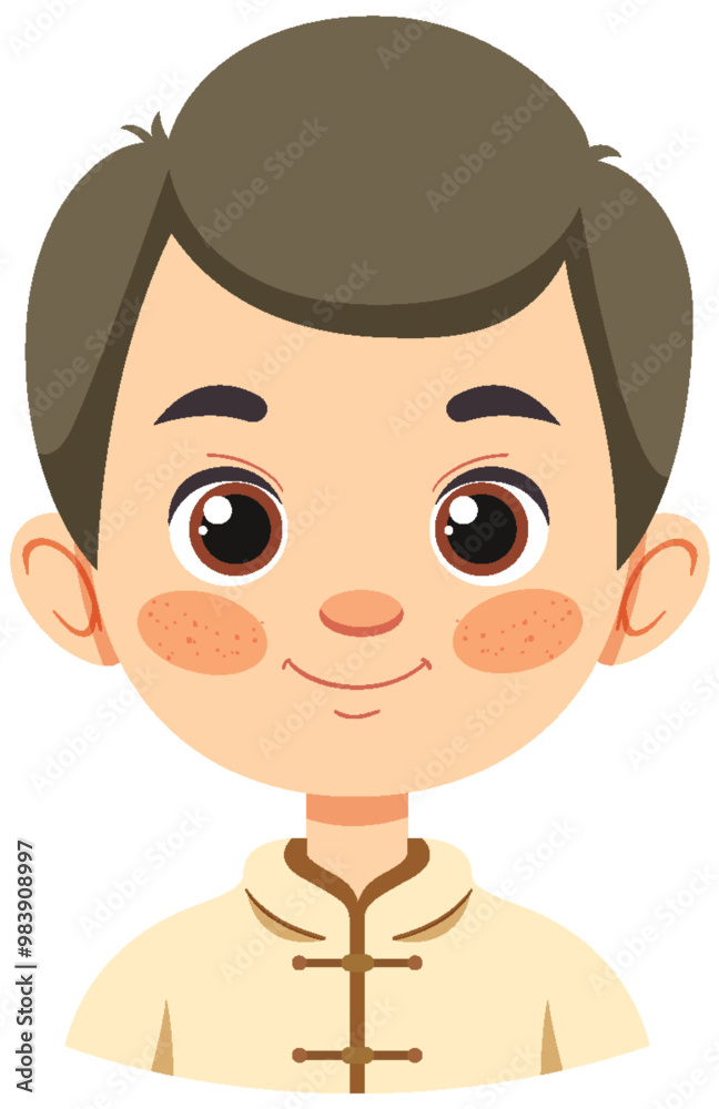Smiling Boy in Traditional Chinese Attire Smiling Boy in Traditional Chinese Attire