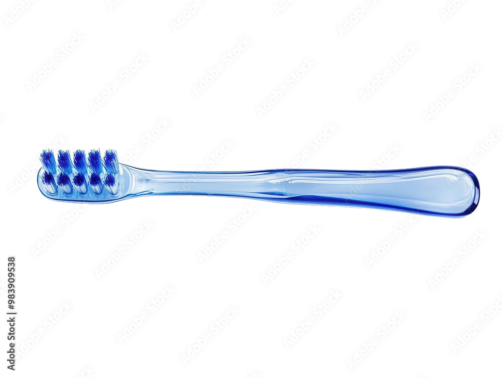 Blue toothbrush on transparent background, single object, Blue toothbrush on transparent background, single object,