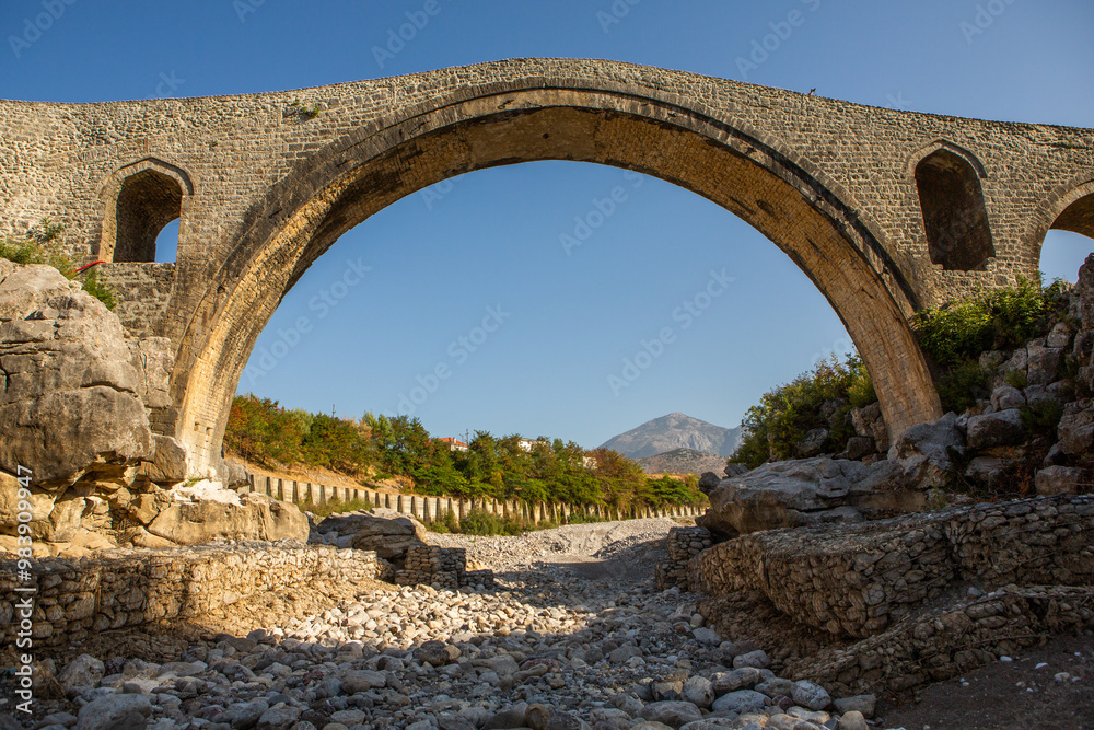 Mountain landscape in Albania. The beautiful summer nature in Europe. Adventure travel in Albania. Mountain landscape in Albania. The beautiful summer nature in Europe. Adventure travel in Albania.