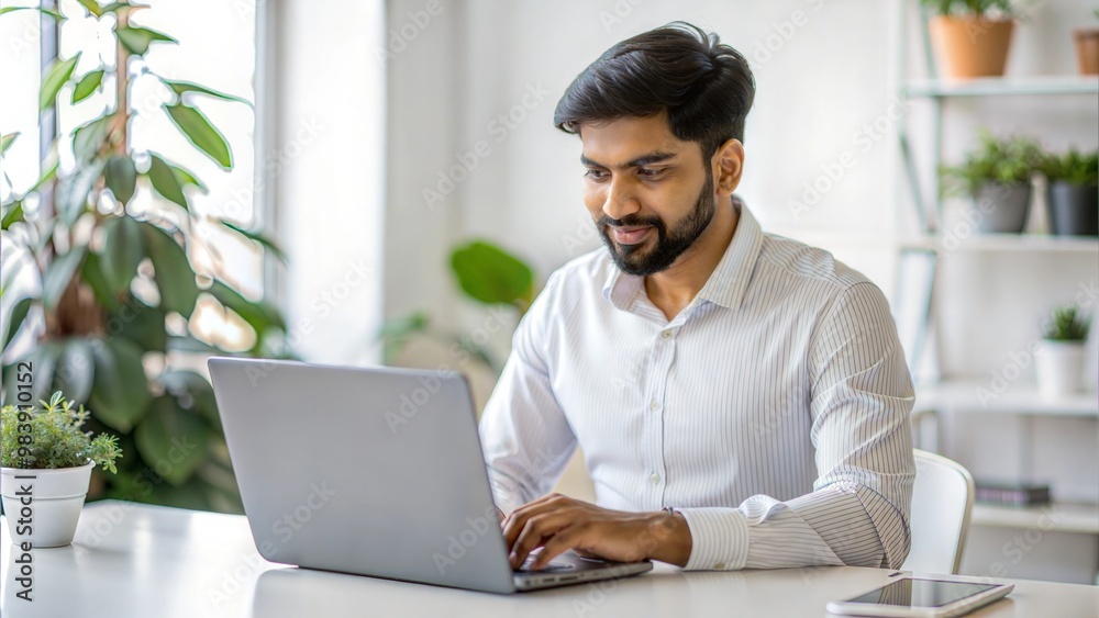 Indian Man Working in a Modern Office
Indian Man Working in a Modern Office