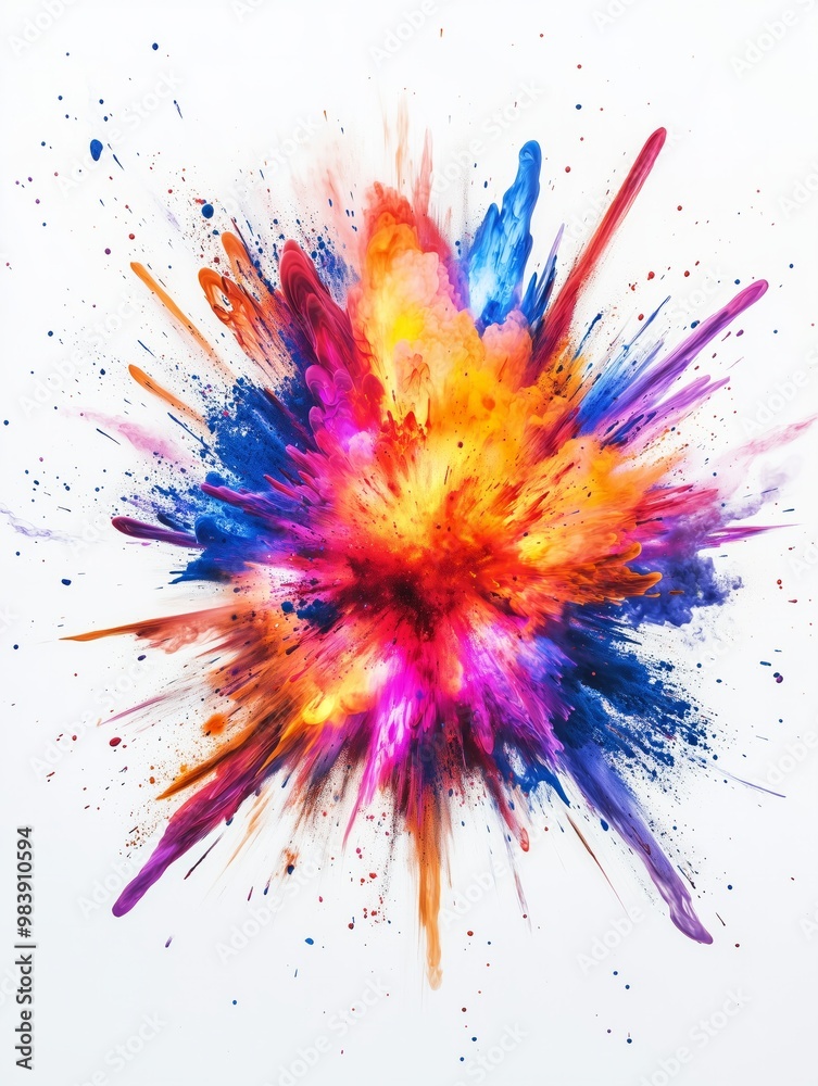 Vibrant Holi Paint Explosion Burst Vibrant Holi Paint Explosion Burst