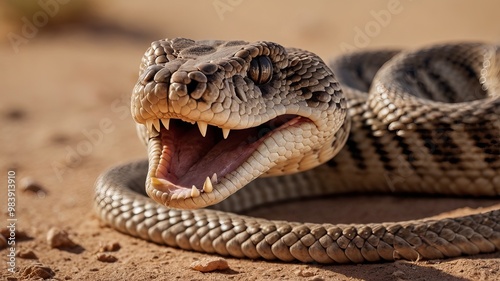 Realistic close up shot of deadly snakes ,poisonous snake ,viper snake ,cobra ,black mamba ,Ai gen photo