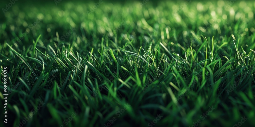 A close-up view of a lush perfectly maintained green grass lawn A close-up view of a lush perfectly maintained green grass lawn