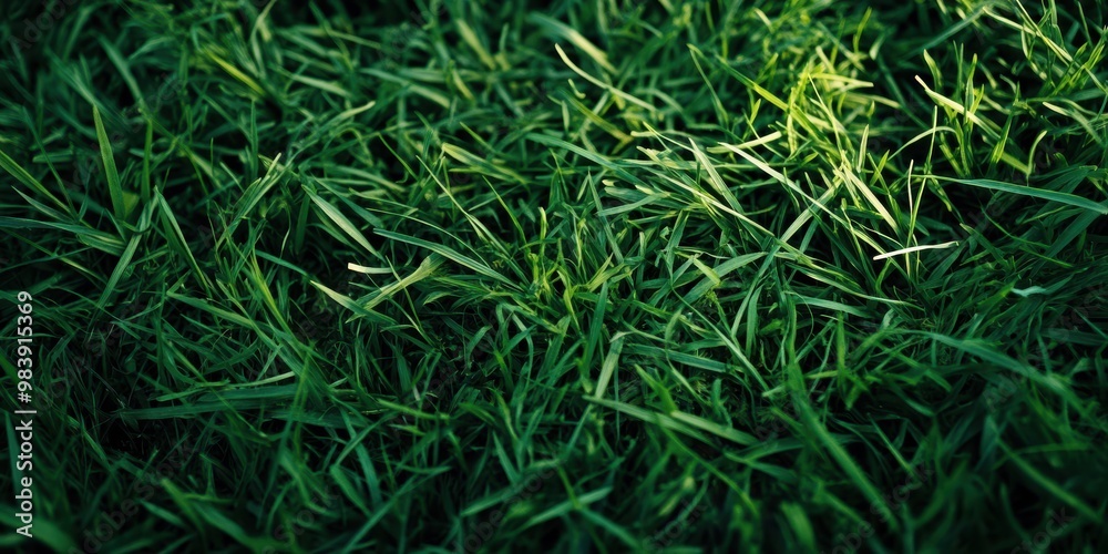 A close-up view of a lush perfectly maintained green grass lawn A close-up view of a lush perfectly maintained green grass lawn