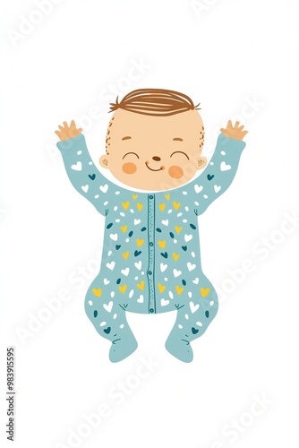 Illustration von einem süßen Baby  photo