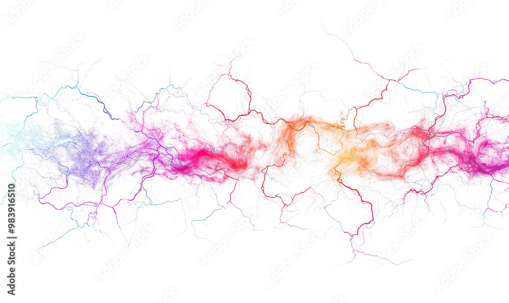 Fototapeta premium colorful electricity on a transparent background