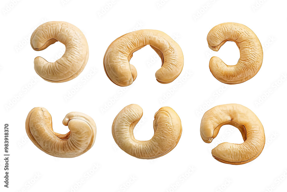 Sliced Cashew Nuts Isolated on Transparent Background, Dried Nuts for Culinary and Snack Food Use. Sliced Cashew Nuts Isolated on Transparent Background, Dried Nuts for Culinary and Snack Food Use.
