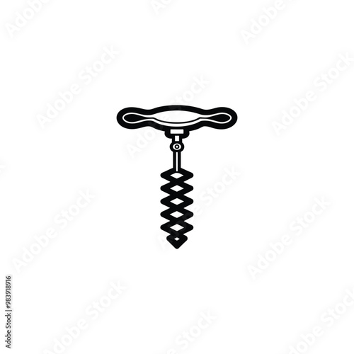 corkscrew isolated on white