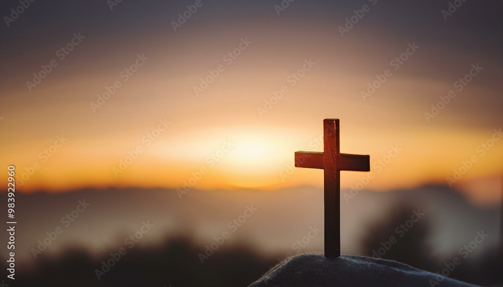 Wooden Cross with Soft Glowing Horizon Background
A wooden cross on the right, silhouetted against a glowing horizon of light, blending soft oranges and yellows on a clean background. Wooden Cross with Soft Glowing Horizon Background
A wooden cross on the right, silhouetted against a glowing horizon of light, blending soft oranges and yellows on a clean background.