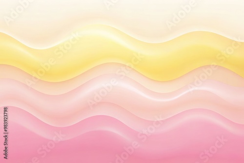 Minimalist background idea using pastel gradient. The gradient from baby pink to lemon chiffon creates a sweet and bright feeling, suitable for feminine or gentle designs. Use soft curves, light waves