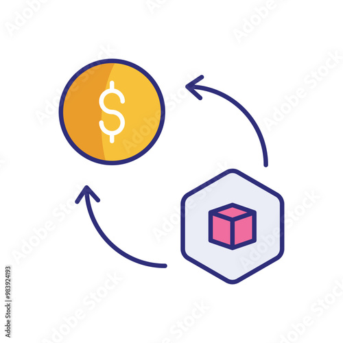 Dollar Exchange vector icon