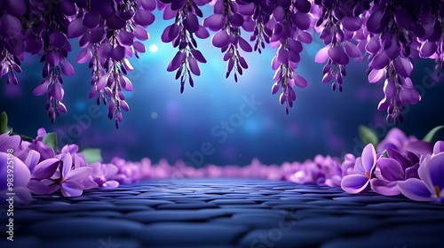 Wisteria Wonderland, a breathtaking tunnel adorned with vibrant purple blossoms, creating an enchanting pathway through nature's beauty.