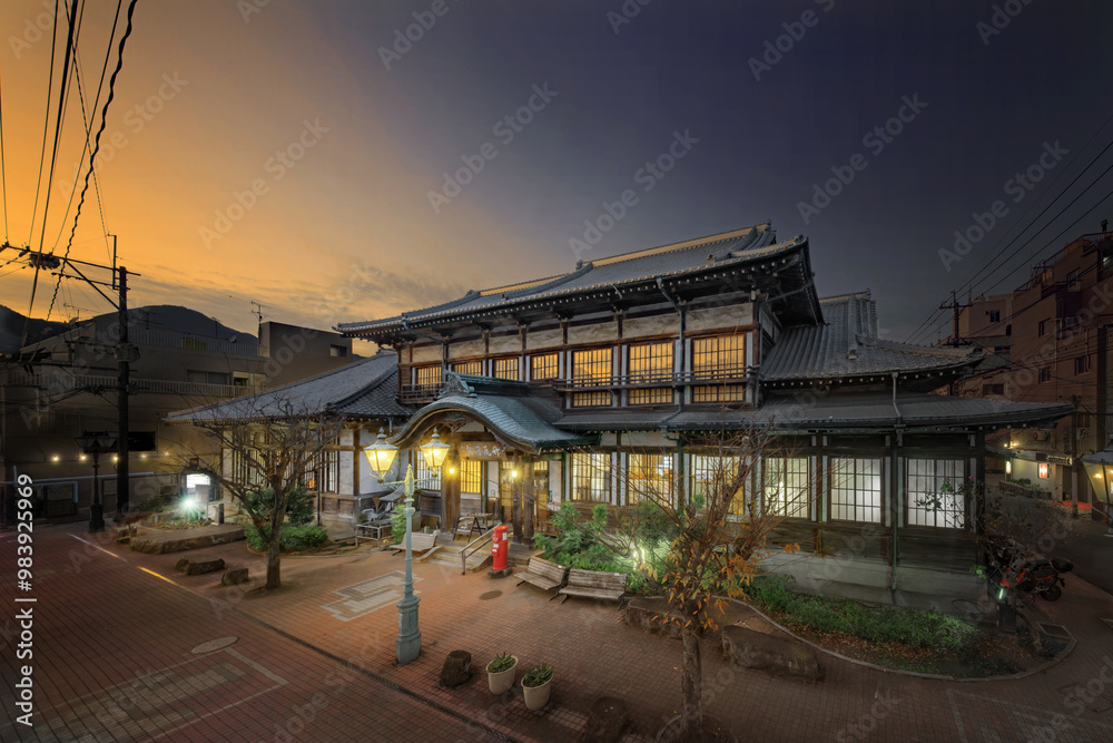 Obraz premium 竹瓦温泉