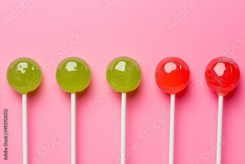 Colorful lollipop isolated on background