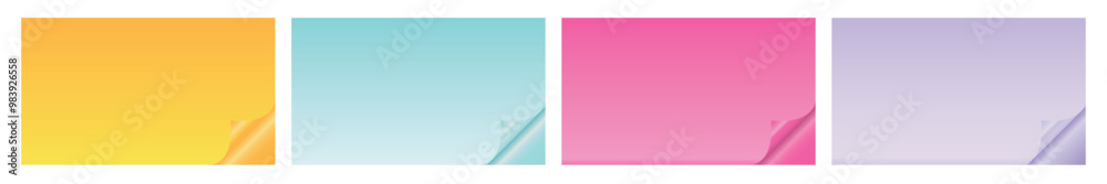 Set of isolated blank postit paper on transparent background. Set of isolated blank postit paper on transparent background.