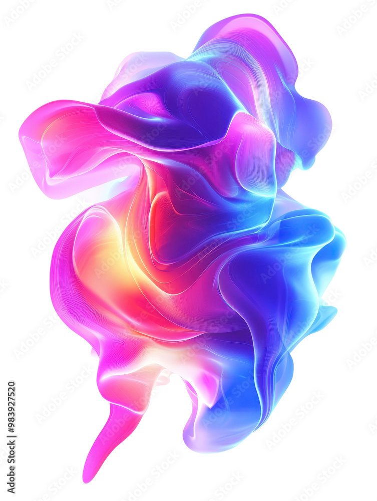 Colorful abstract fluid design, white isolate background Colorful abstract fluid design, white isolate background