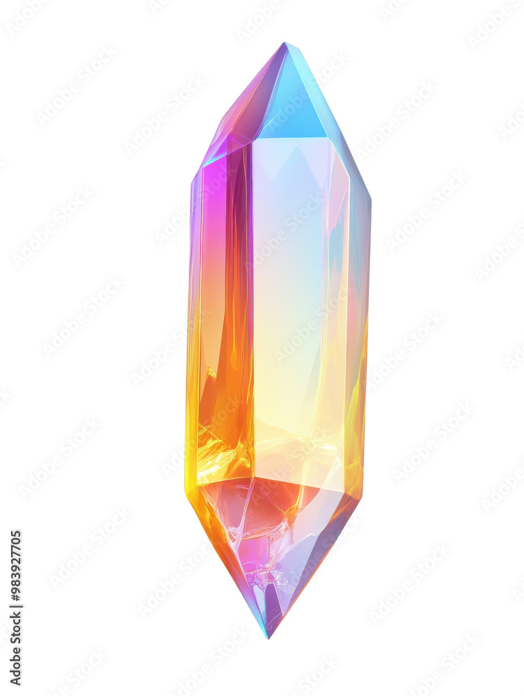 Colorful crystal on white isolated background Colorful crystal on white isolated background