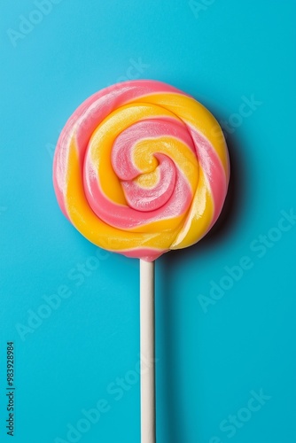 Wallpaper Mural Colorful lollipop on a blue background Torontodigital.ca