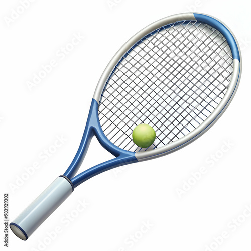 tennis racket top view isometric view