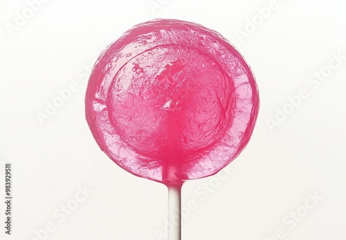 Pink lollipop isolated on a white background 