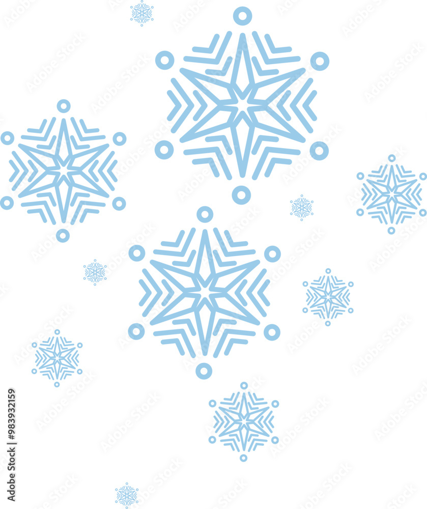 Fototapeta premium Falling Snowflake Element