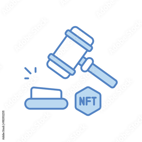 Nft Auction vector icon
