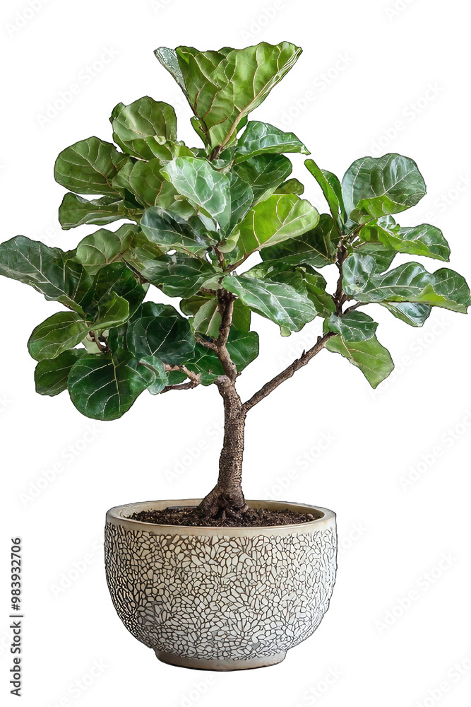 Lush fiddle leaf fig plant in a decorative pot, perfect for adding a touch of greenery to any indoor space. Lush fiddle leaf fig plant in a decorative pot, perfect for adding a touch of greenery to any indoor space.