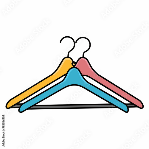  Minimalist Hangers Vector Illustration on White Background | SVG Design, Cricut Cut Files, Clipart Graphics