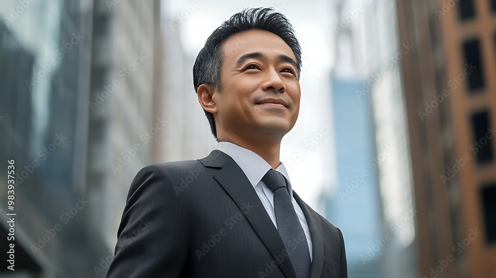 Asian business man in the city, business people concept Asian business man in the city, business people concept